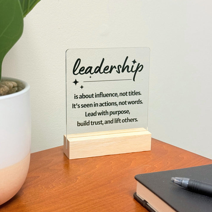 Leadership Desk Acrylic Plaque