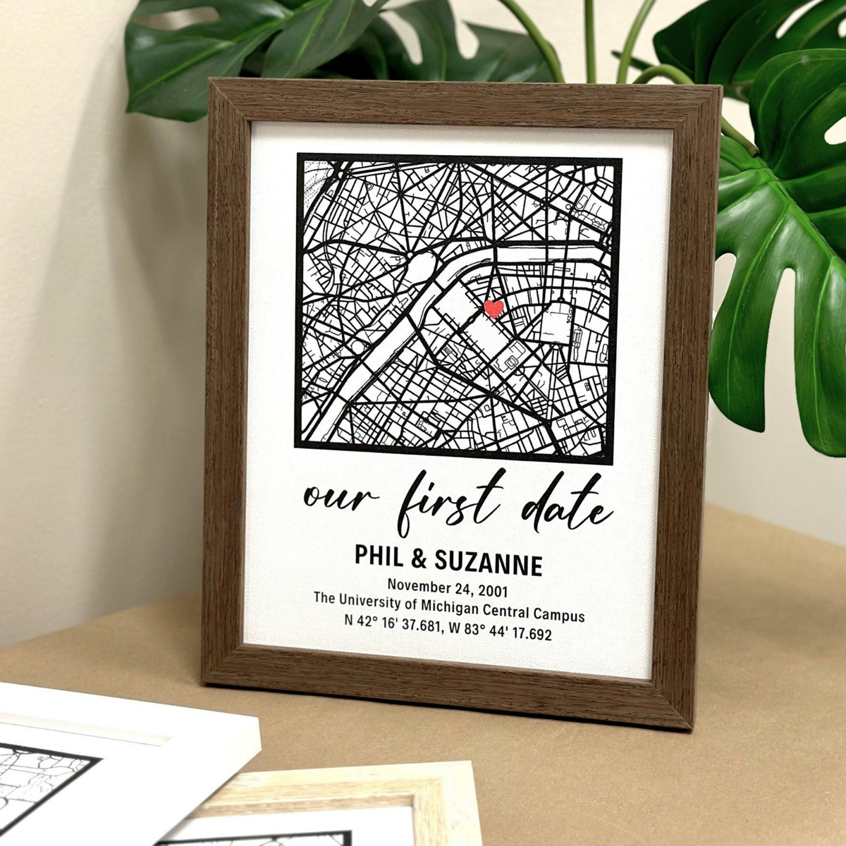 Custom First-Date Map Poster