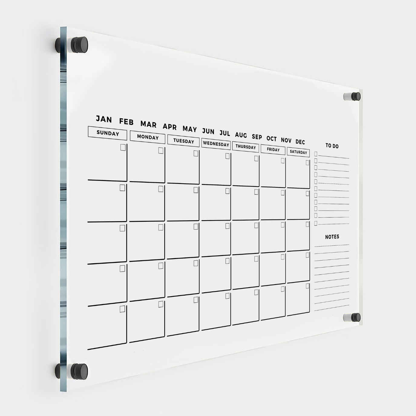 Calendar With Checkboxes Personalized To-do List & Planner with Checkboxes & Hardware Color ...