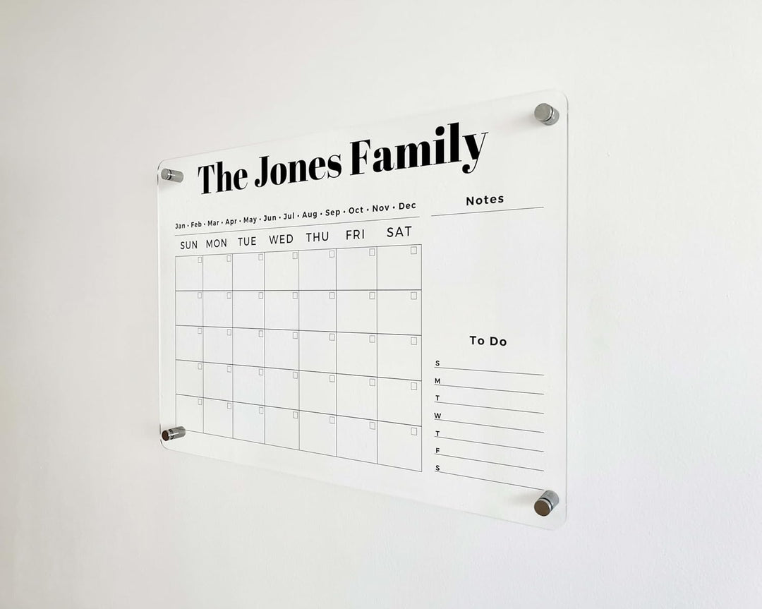 Personalized Monthly Wall Calendar 2 Side Headers