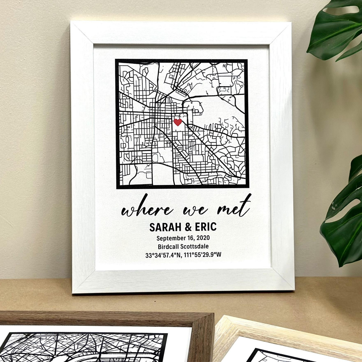 Custom First-Date Map Poster