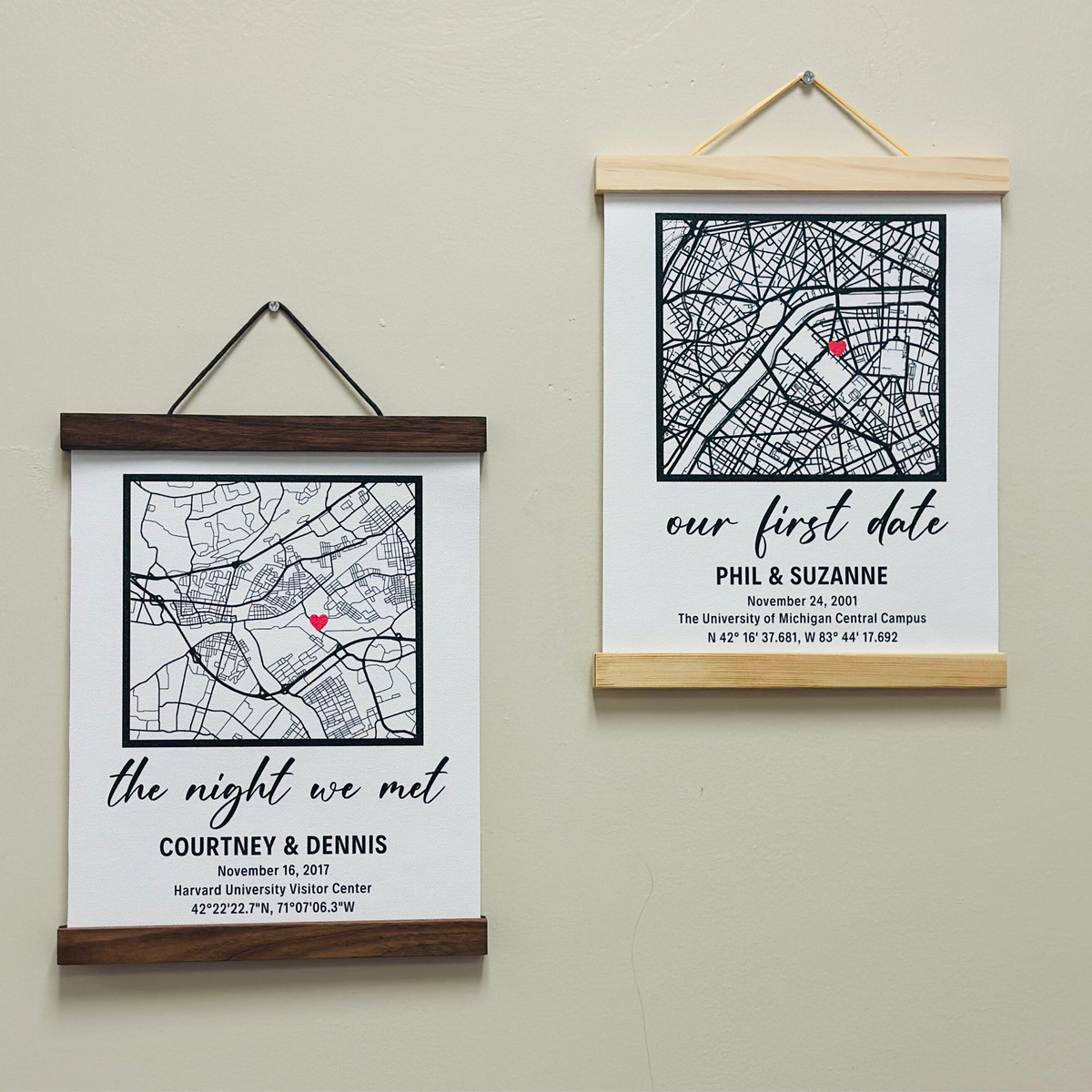 Custom First-Date Map Poster