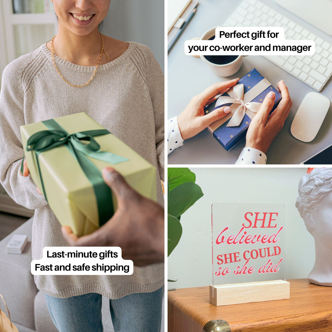 She Believed Desk Acrylic Plaque