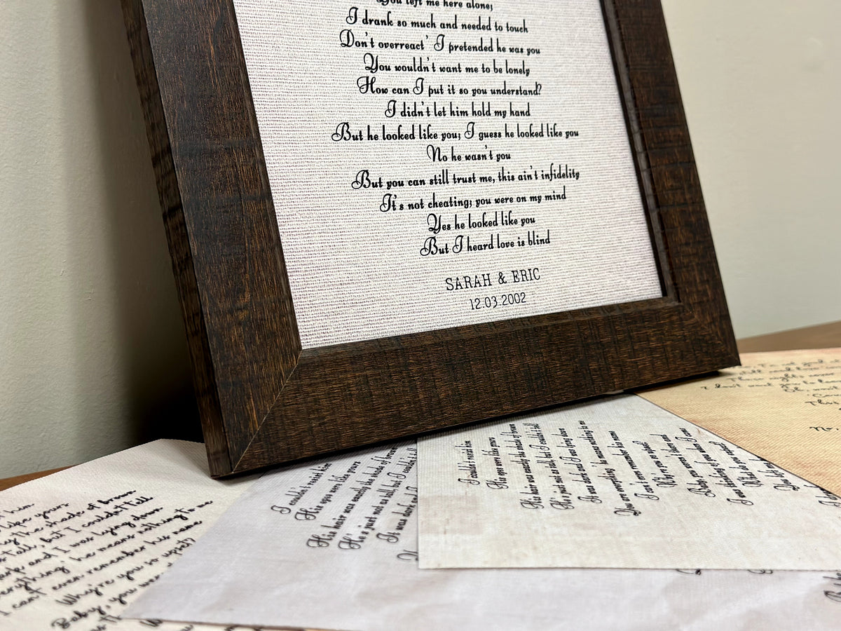 Custom Song Lyrics Poster