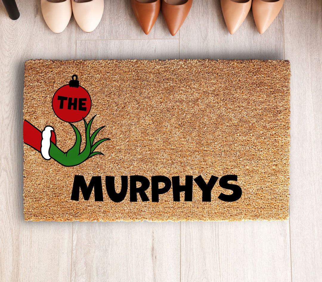 Custom Family Name Christmas Doormat