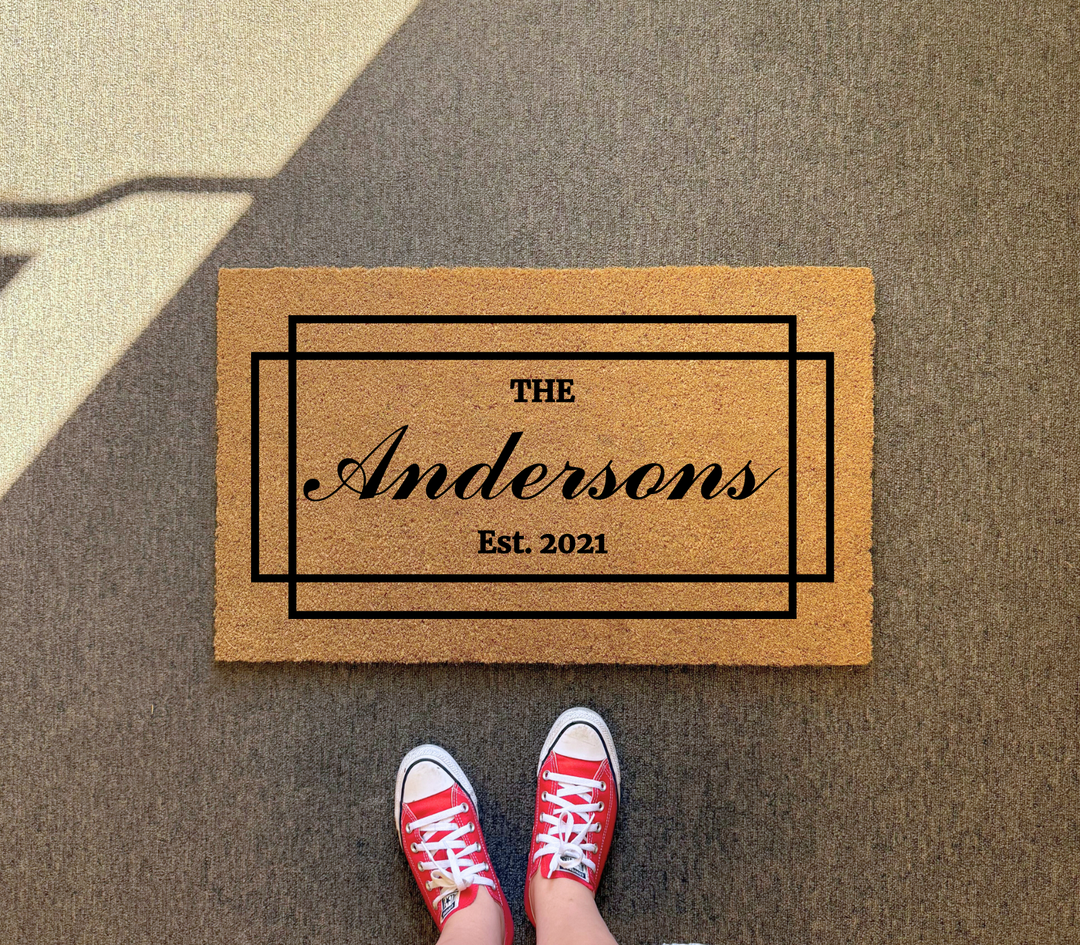 Welcome Personalized Doormat with Custom Date