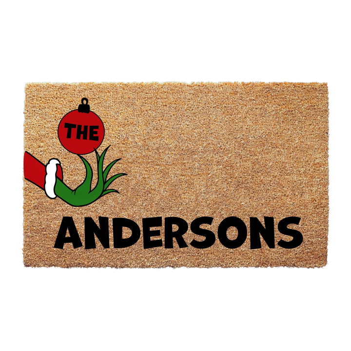 Custom Family Name Christmas Doormat