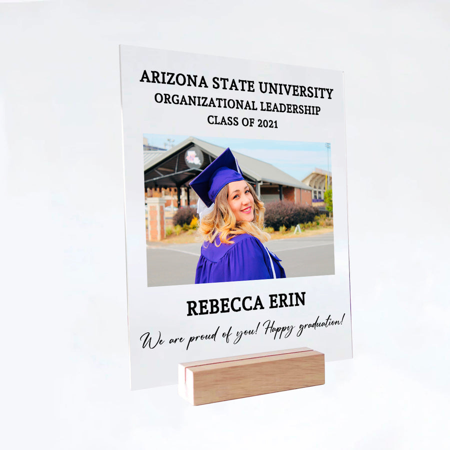 Personalized Graduation Photo Plaque - Graduation Celebration Gift Grad Gift for Her Custom Graduation Gift