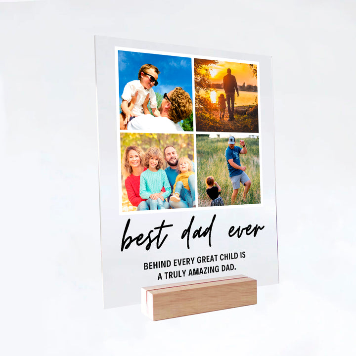Acrylic 4 Photos Print with Stand & Handwriting Header