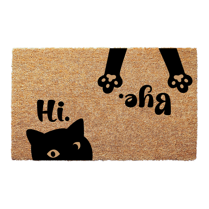 Hi Bye Cat Pet-Friendly Welcome Doormat