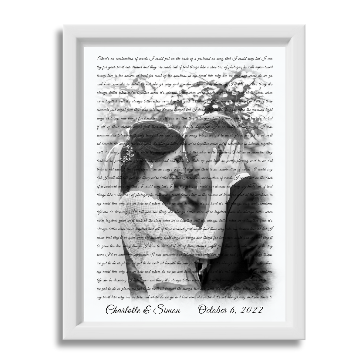 Custom Photo Lyrics Poster