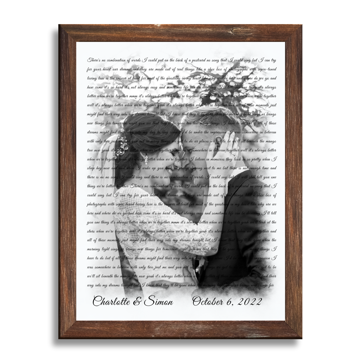 Custom Photo Lyrics Poster