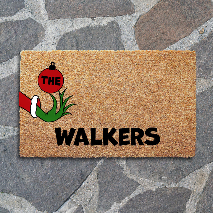 Custom Family Name Christmas Doormat