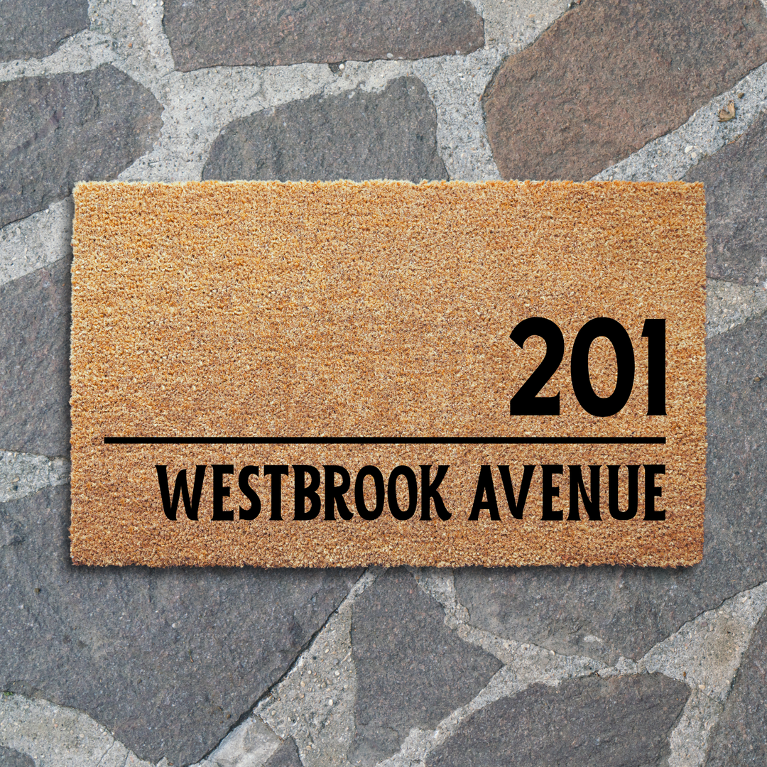 Street Name & House Number Doormat