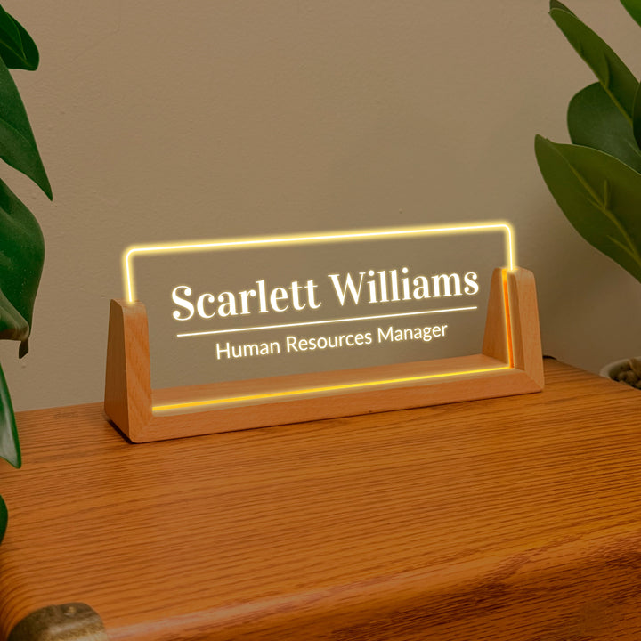 Led Light Office Name Plate for Desk 2