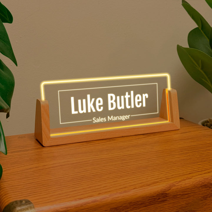 Led Light Office Name Plate for Desk 3