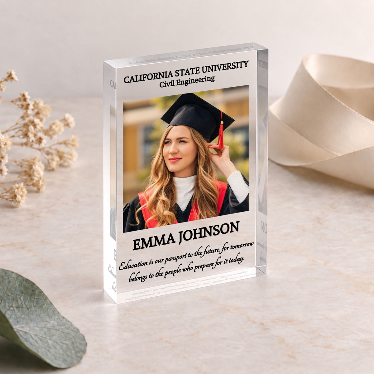 Personalized Graduation Photo Block