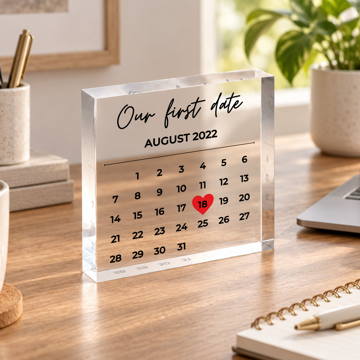 Personalized Calendar Keepsake for Anniversary