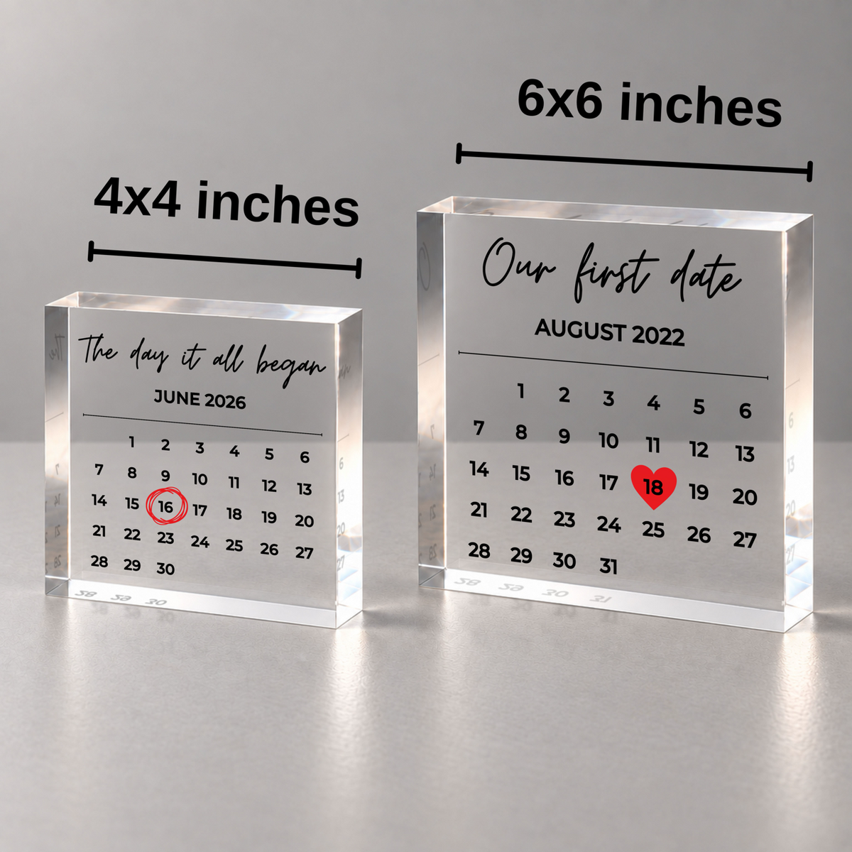 Personalized Calendar Keepsake for Anniversary