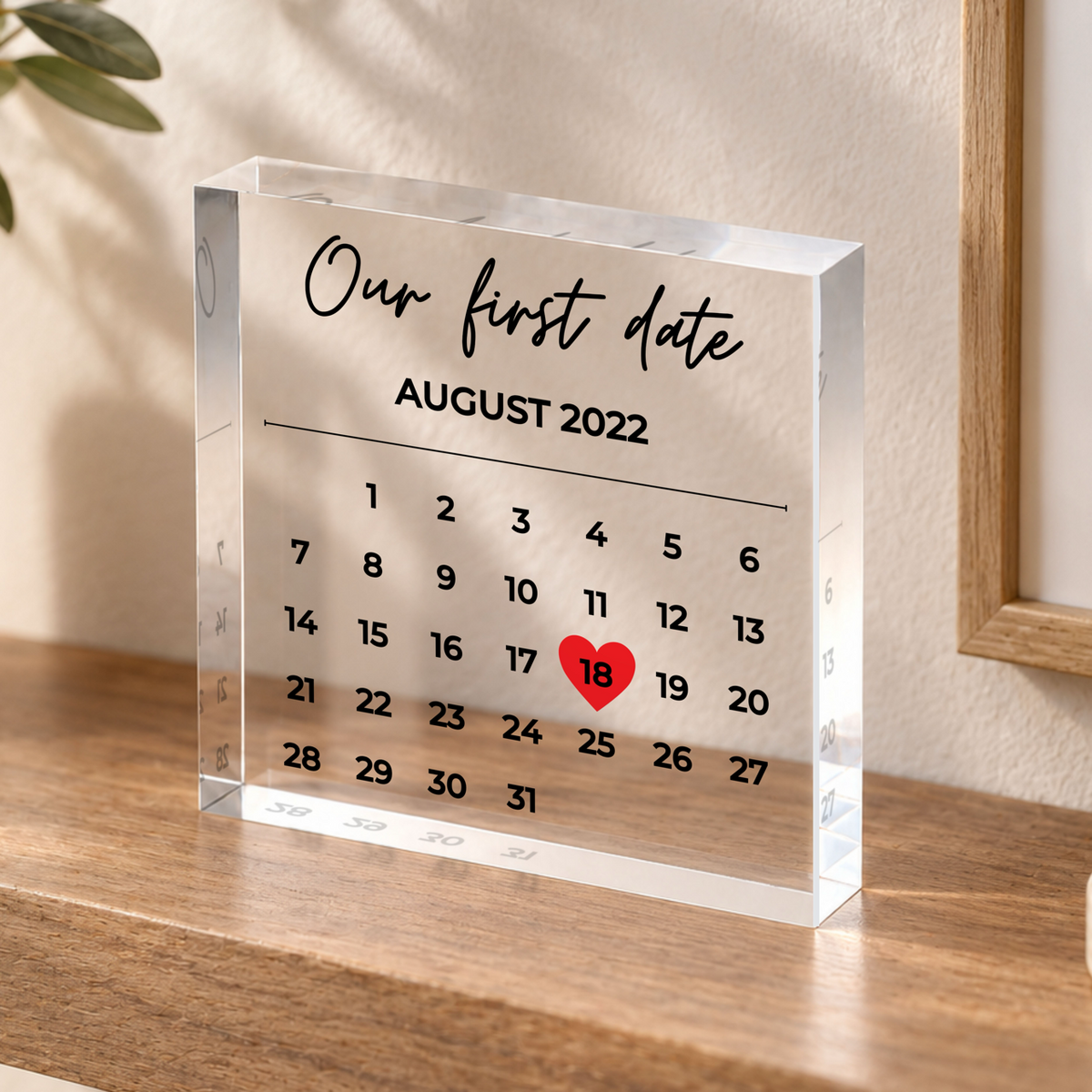 Personalized Calendar Keepsake for Anniversary