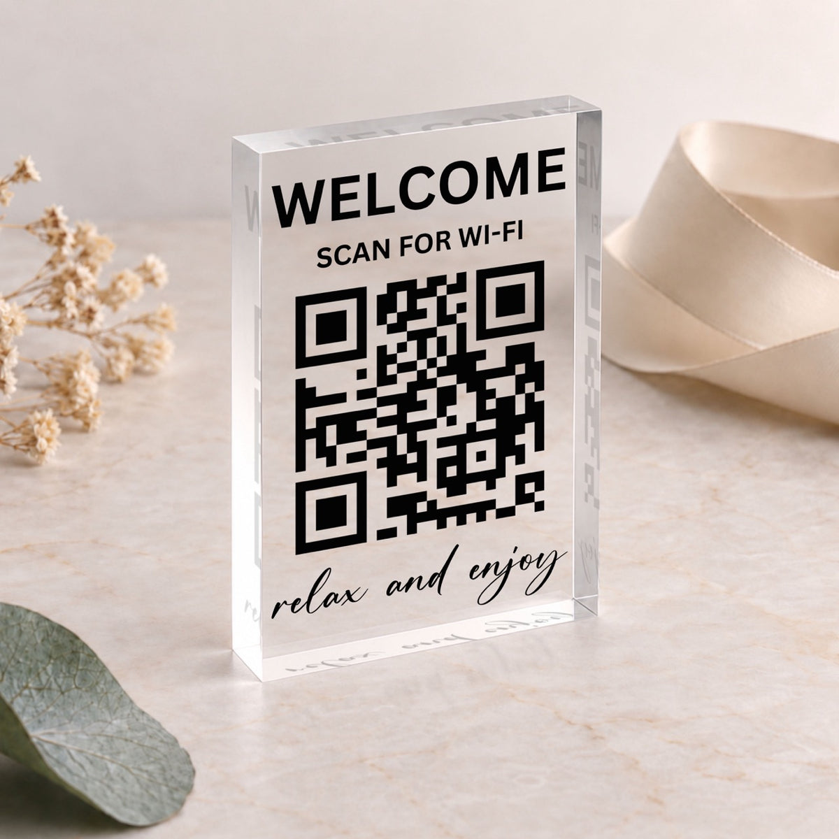 Wi-Fi QR Code Sign