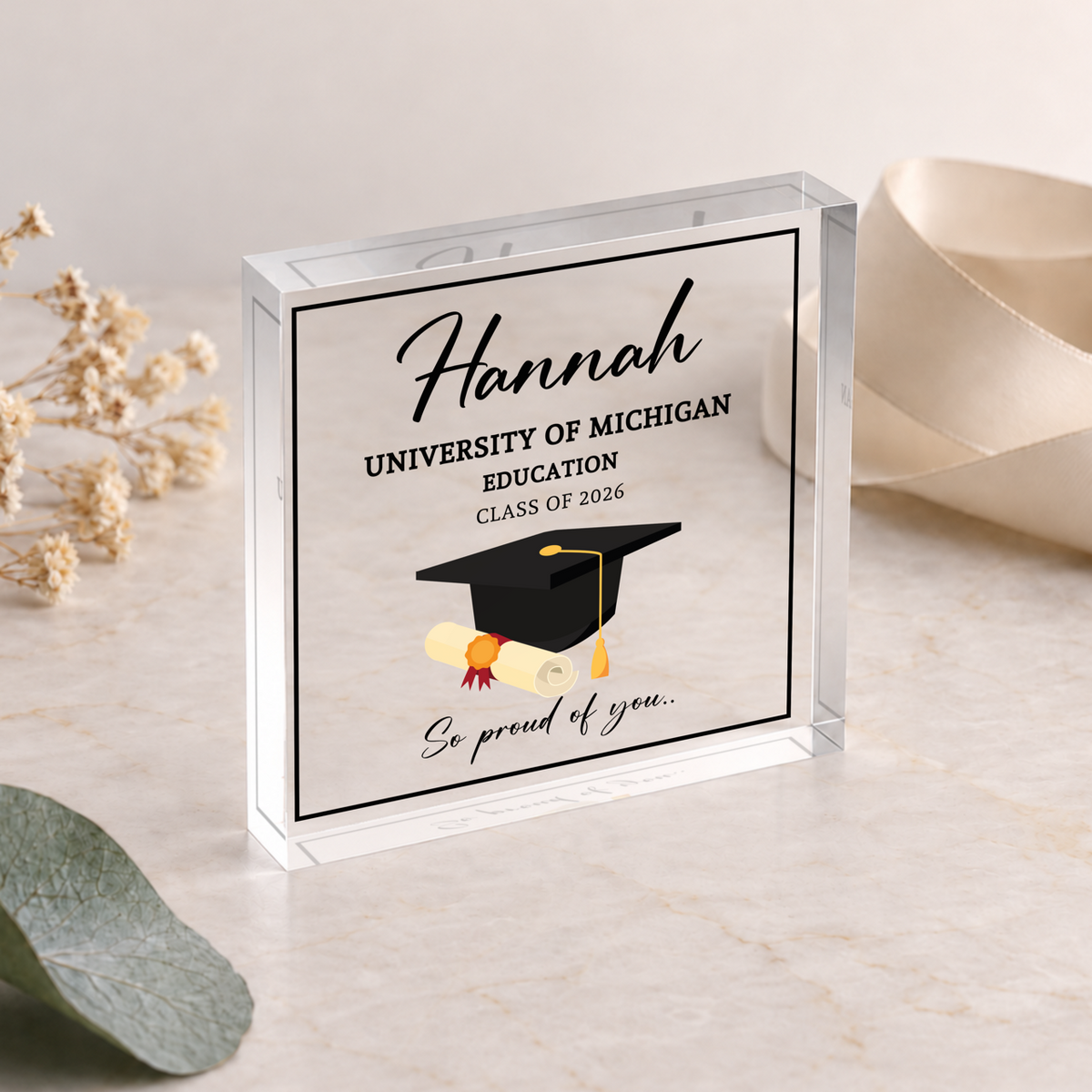 Graduation Keepsake Block