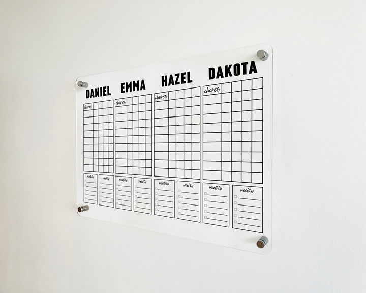 Personalized Family Chore Chart