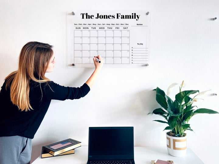 Personalized Monthly Wall Calendar 2 Side Headers