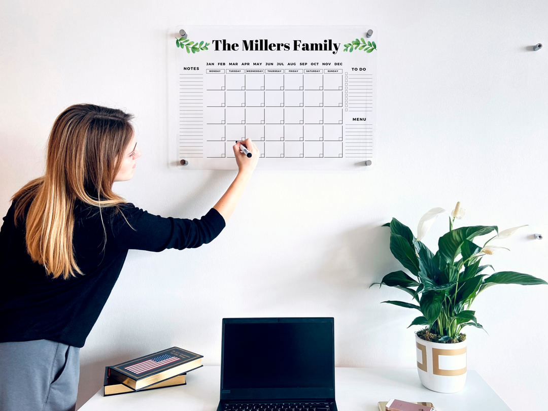Personalized Floral Wall Calendar