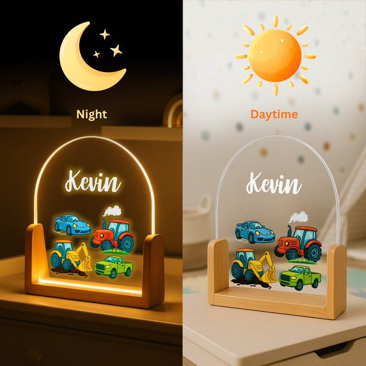 Cars & Trucks Personalized Night Lamp