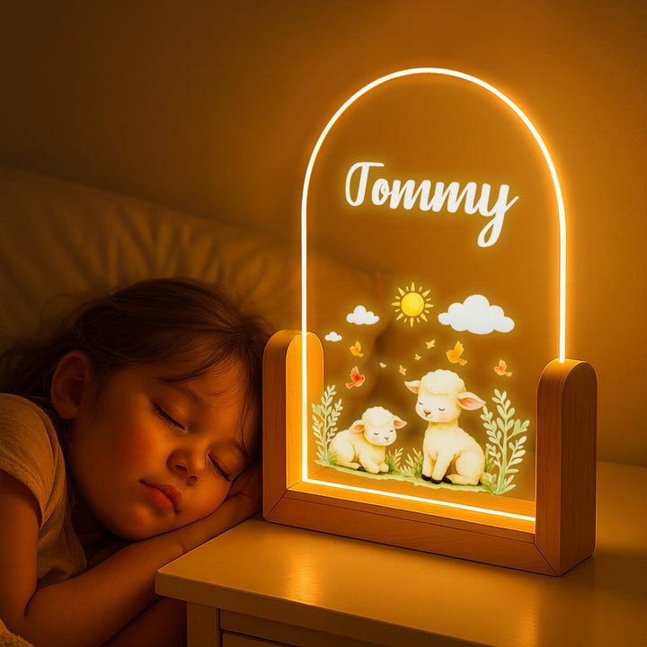 Sun & Sheep Personalized Night Lamp