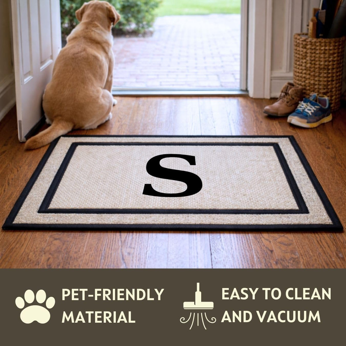 Single Initial Door Mat