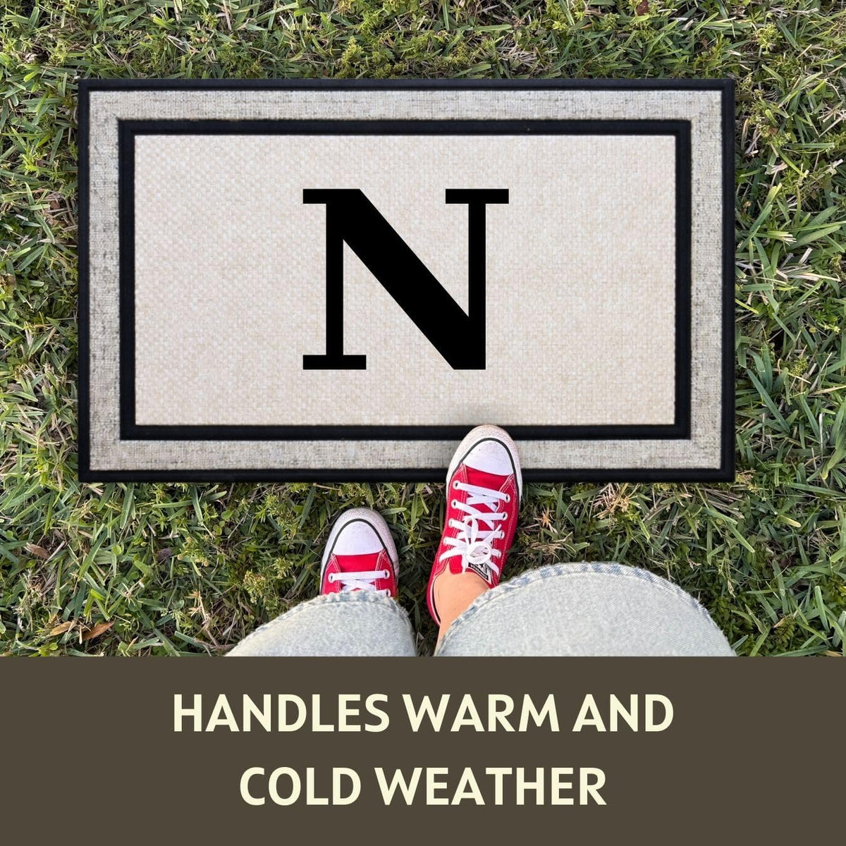 Single Initial Door Mat