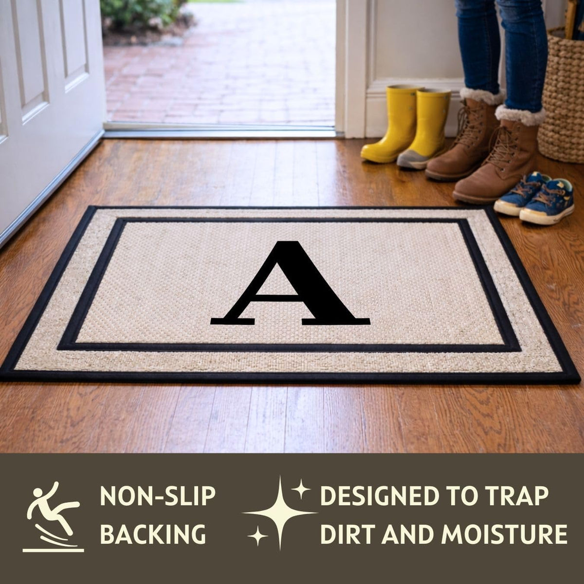 Single Initial Door Mat