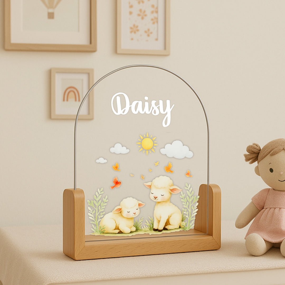 Sun & Sheep Personalized Night Lamp