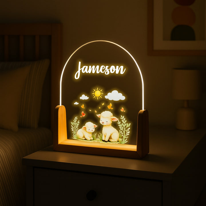 Sun & Sheep Personalized Night Lamp