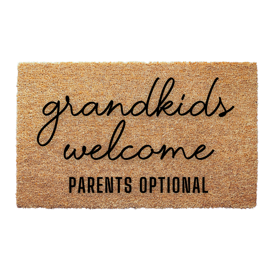 Grandkids Welcome Parents Optional Doormat