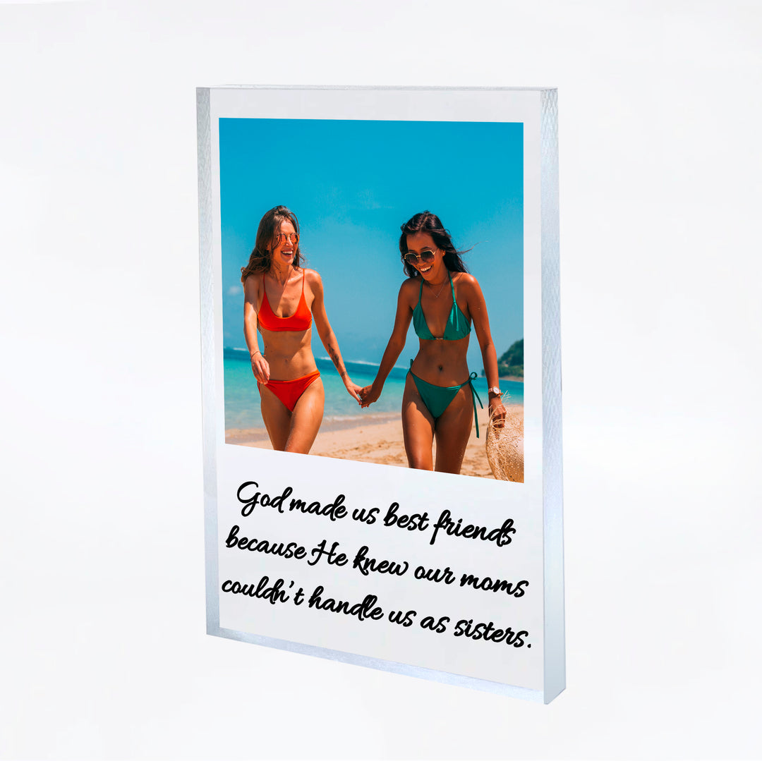 Acrylic Photo Block with Custom Message