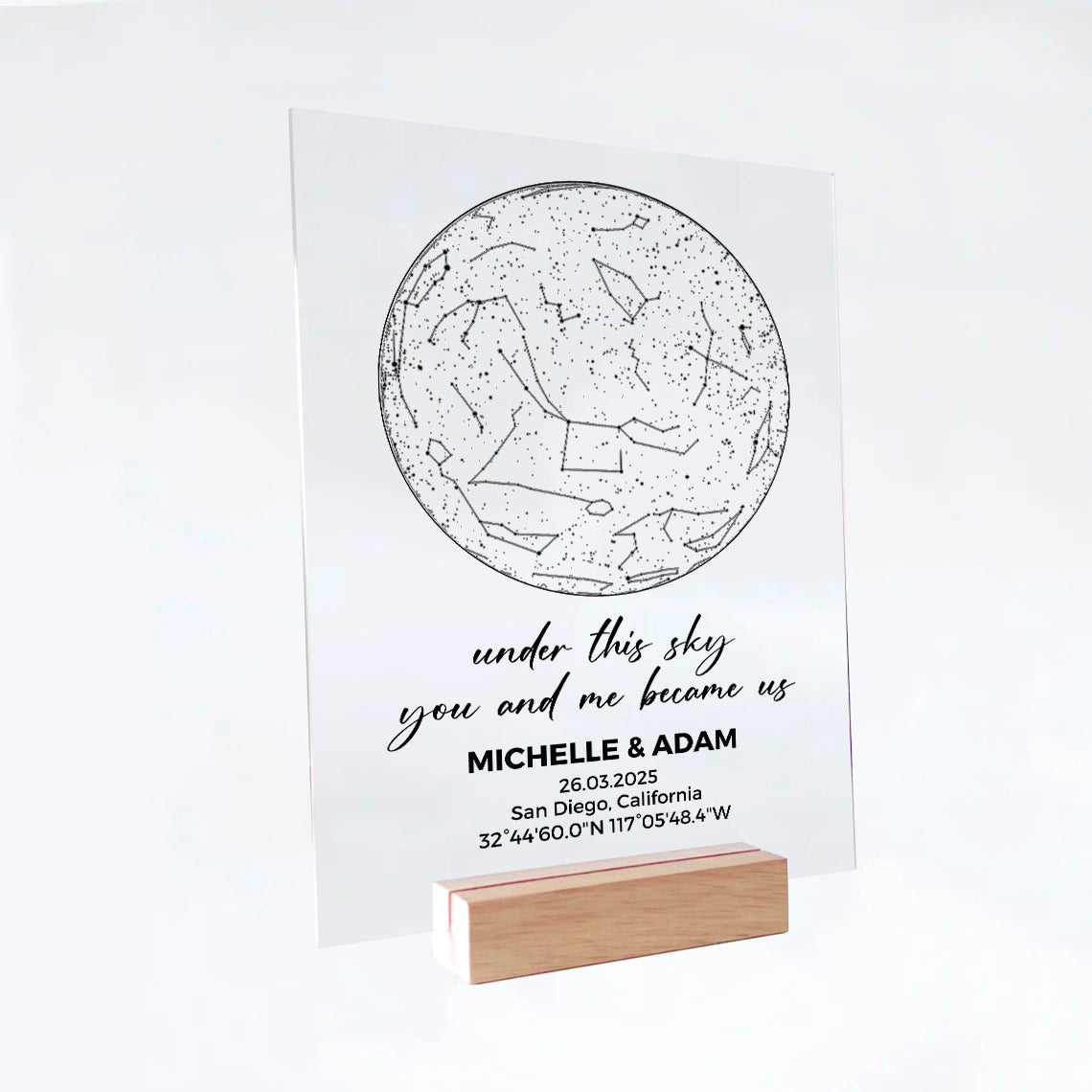 Custom Star Map Plaque