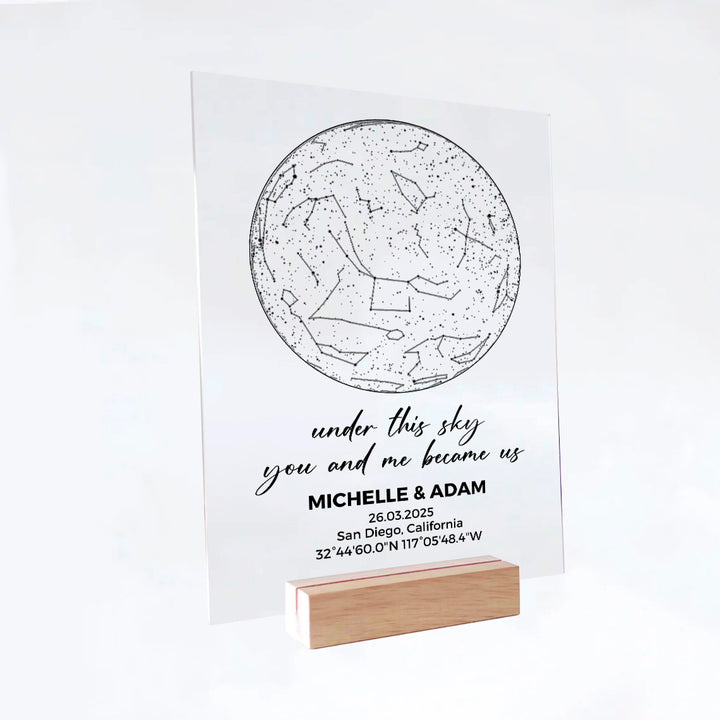 Custom Star Map Plaque 2L
