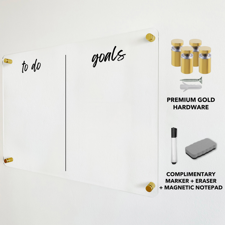 To Do Goals Acrylic Board