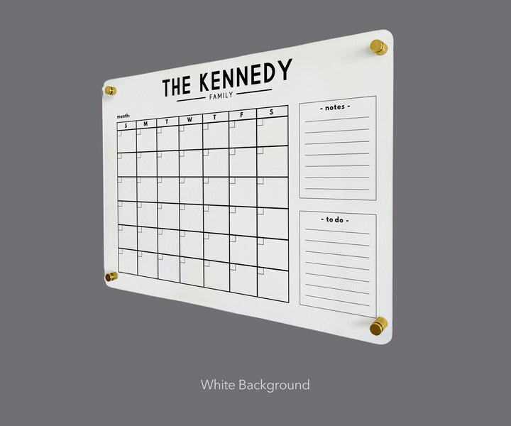Personalized Monthly Family Calendar with 2 Side Headers