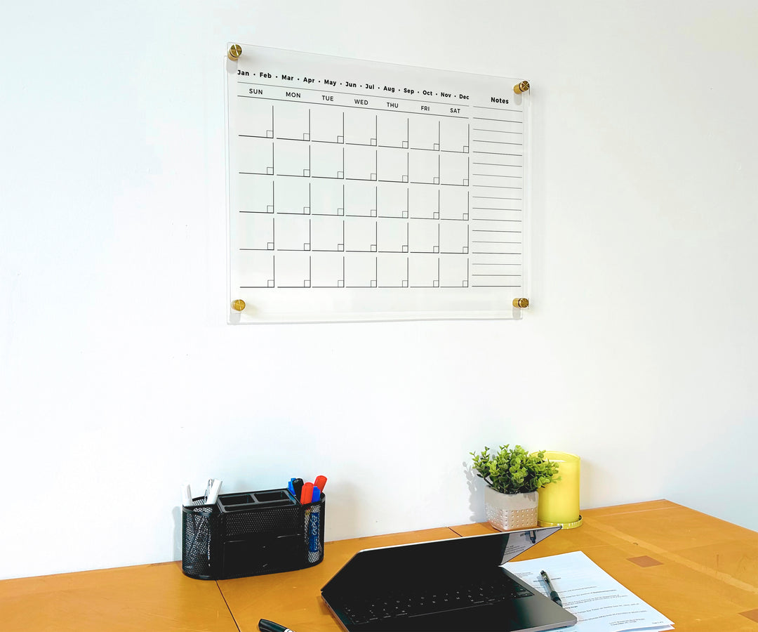 Monthly Wall Calendar with Custom Side Header