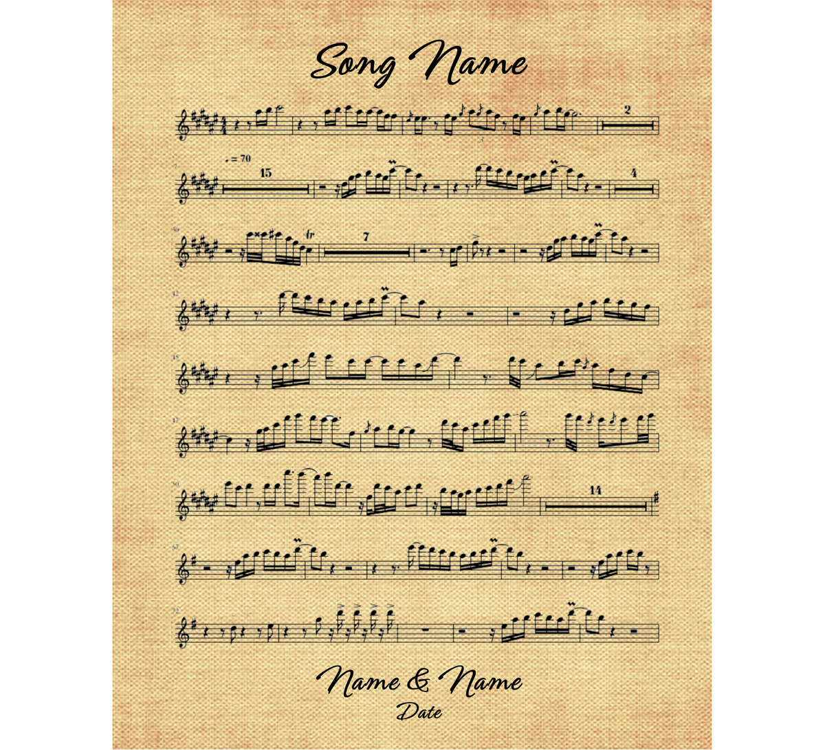 Custom Sheet Music Poster