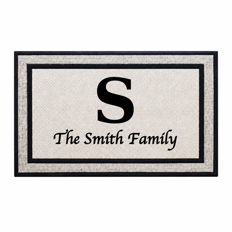 Classic Initial & Family Name Door Mat