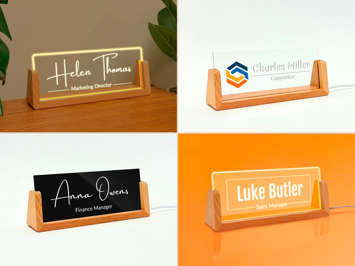 Led Light Office Name Plate for Desk 2
