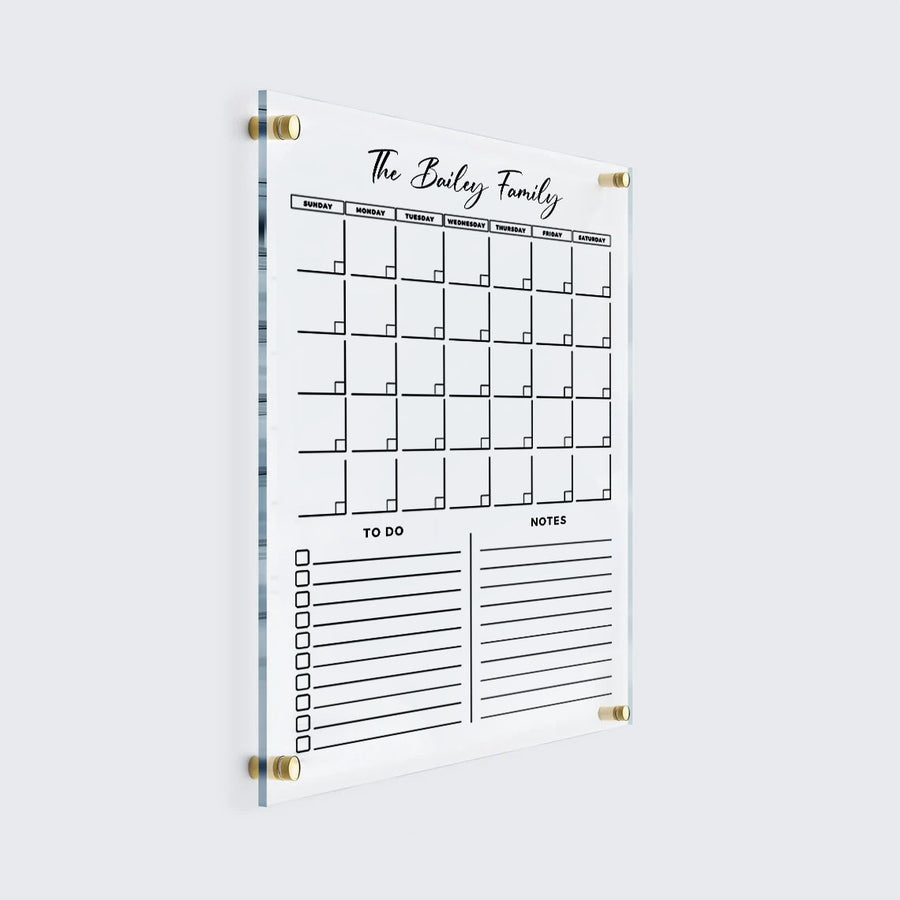 Custom Vertical Monthly Calendar