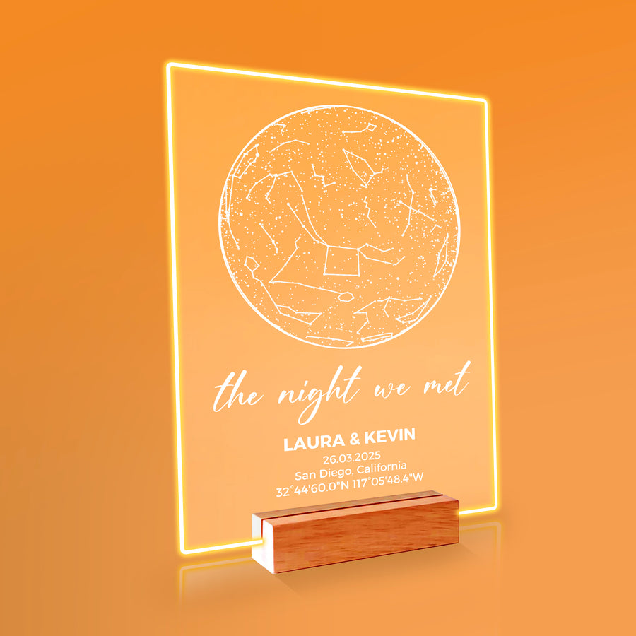 Custom Star Map Plaque 2L