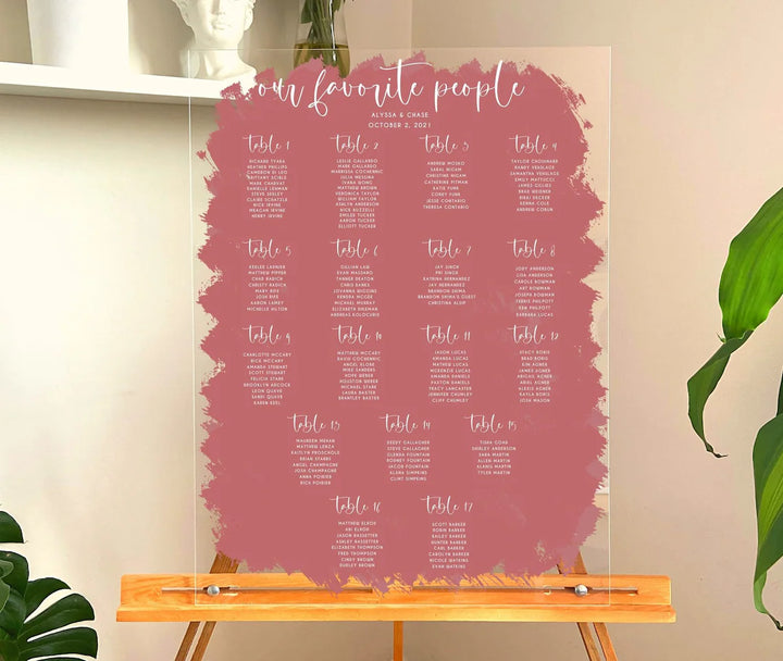 Personalized Wedding Guest Seating Chart & Find Your Seat