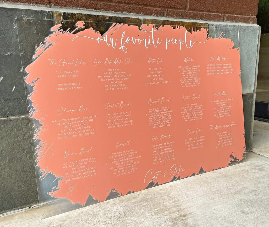 Personalized Wedding Guest Seating Chart & Find Your Seat